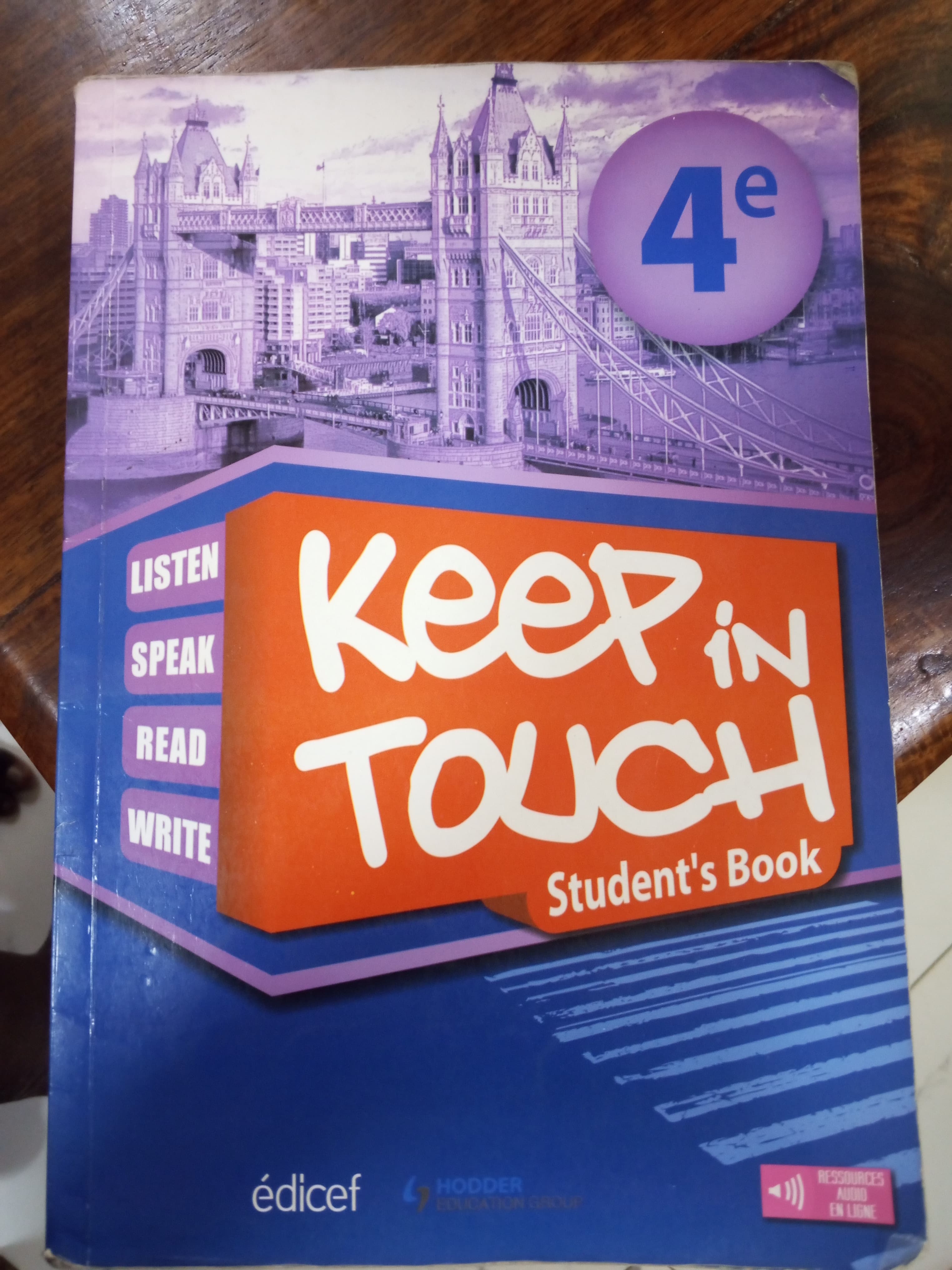 Livre d'anglais 4e
